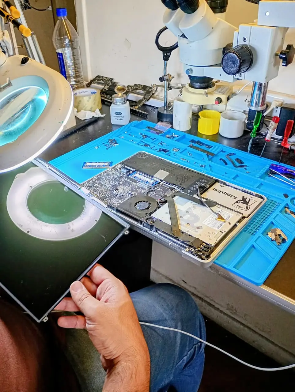 Inspección de Placa Base al Microscopio